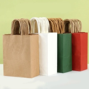 Recyclable Custom Printed Paper Shopping <b>Bags</b> Luxury Reusable Clothing Gift Packaging Cotton Handle for Candle <b>Craft</b> Use - Product Image 4