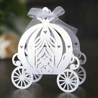Scatola per Caramelle in Carta Perlescente Traforata Stile Matrimonio con Ritagli, Vendita Diretta dalla Fabbrica