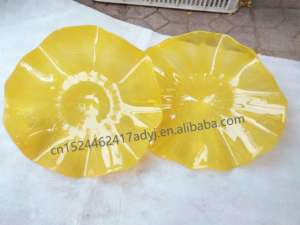 Plaques en <span class=keywords><strong>verre</strong></span> <span class=keywords><strong>de</strong></span> Murano <span class=keywords><strong>de</strong></span> couleur jaune <span class=keywords><strong>sur</strong></span> l'art <span class=keywords><strong>de</strong></span> décoration murale Design personnalisé Art mural en <span class=keywords><strong>verre</strong></span> soufflé - Product Image 5