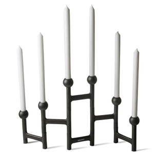 Set of Two <b>Black</b> Finished Candle Holders Handmade Designer Metal Candle Holder Modern <b>Candlestick</b> Handmade Candle Stand - Product Image 2