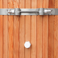 AMHUS 2026 Nouvelle Baignoire en Bois pour Bain d'Eau Froide, Coque en Cèdre Rouge Canadien, Baignoire de Glace Autoportante Cylindrique en Acier Inoxydable