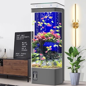 <span class=keywords><strong>Aquarium</strong></span> rectangulaire de luxe en verre <span class=keywords><strong>flottant</strong></span> avec filtration par le fond, squelette en alliage de titane et de magnésium, et vidange en un clic - Product Image 4