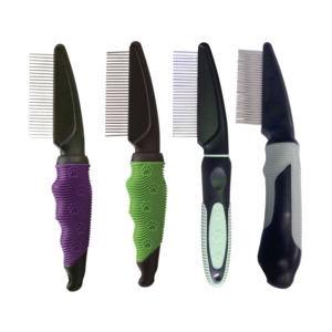 <b>Pet</b> Grooming Comb Stainless Steel Simple for Cats with Ergonomic Purple Handle - Product Image 6