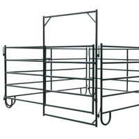 Panneaux de clôture pour bétail, chevaux et bovins, 4 pieds x 16 pieds, portables, en acier à 5 barres, écologiques, imperméables, avec service de modélisation 3D
