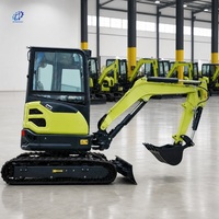 Mini-excavatrice de 2,5 tonnes pour usage domestique, cabine, moteur Kubota, CE EPA EURO5, petite machine de terrassement, vente en gros
