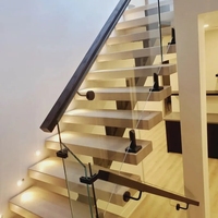 Support de fixation au sol en acier inoxydable pour verre, résistant à la rouille et à l'eau, design moderne pour garde-corps de balcon et escalier