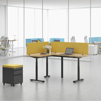 Bureau d'angle moderne OMNI, bureau debout anti-basculement avec contrôleur de mémoire, hauteur réglable