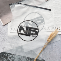 Sac Plastique Poly Personnalisé de Haute Qualité Noir Mat avec Fermeture Éclair, Emballage Givré en PVC pour Vêtements