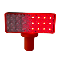 Feu de signalisation solaire pour cône de signalisation routière avec LED haute luminosité, en ABS et PC, clignotant pour la sécurité nocturne