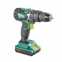 Perceuse sans fil au lithium 20V, couple maximal de 55 N.m, mandrin métallique de 13 mm, embrayage 21+3, perceuse-visseuse 3 en 1, perceuse à percussion avec chargeur rapide