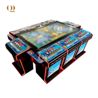 QIQU haute définition la meilleure technologie Table de poisson 65 pouces 8 joueurs Table d'arcade de jeu de poisson Ocean King