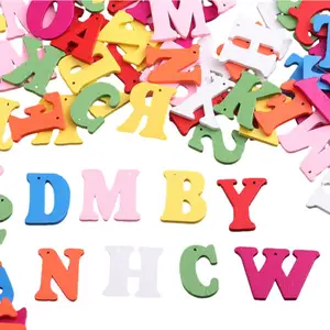 Kayu berwarna-warni alfabet Inggris anak-anak pendidikan awal teka-teki kayu berwarna huruf mainan kayu