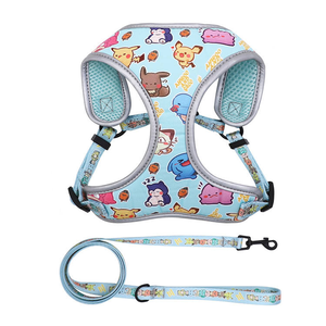 F8 New Trend Reflective Kuromi Printed <b>Dog</b> Traction Rope Chest Strap Large Medium-Sized Puppies Vest Harness Fashion Cartoon - Product Image 2