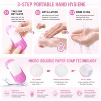 Savon de toilette en papier doux pour un nettoyage en profondeur, blanc, écologique, format voyage, savon nettoyant
