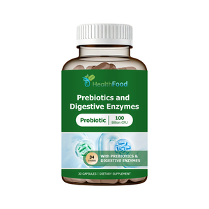 Capsules de prébiotiques et d'enzymes digestives fabriquées en usine, 100 milliards d'UFC, probiotiques à 34 souches, favorisent la flore intestinale - Product Image 1