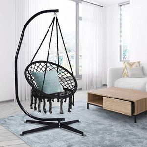 Ghế Xích Đu Dệt Kim Dây Thừng Tua Rua Macrame Võng Đồ Nội Thất Sân Vườn Boho Ghế Xích Đu - Product Image 6