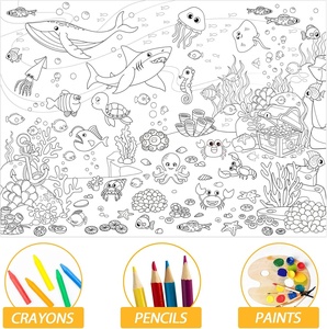 En gros, Poster de coloriage personnalisé sur le thème de <span class=keywords><strong>la</strong></span> mer, Papier <span class=keywords><strong>à</strong></span> dessin DIY en rouleau, Grande nappe, Artisanat artistique pour <span class=keywords><strong>la</strong></span> décoration murale <span class=keywords><strong>à</strong></span> <span class=keywords><strong>la</strong></span> maison et <span class=keywords><strong>à</strong></span> l'école - Product Image 3