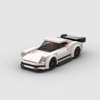 Blocs de construction MOC Supercar Racing Vehicle en plastique ABS, 165 pièces, mini briques, jouet éducatif DIY, modèle compatible avec d'autres marques