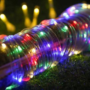 Năng lượng mặt trời dây Đèn ngoài trời không thấm nước, năng lượng mặt trời đèn giáng sinh, 8 chế độ rõ ràng PVC Ống Cổ Tích chuỗi <span class=keywords><strong>Lights</strong></span> (Nhiều màu) - Product Image 4