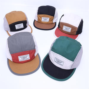 Venta al por mayor de alta calidad logotipo personalizado correa ajustable deporte de nylon 5 paneles <span class=keywords><strong>Camper</strong></span> Cap con parche Logo - Product Image 3
