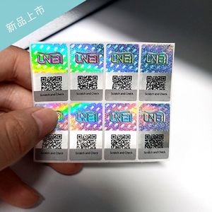 AI-MICH Custom Qr Code <b>Logo</b> Cheap 3D Hologram Anti-counterfeit Security <b>Sticker</b> Labels Plastic Material - Product Image 5