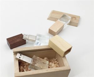 Custom Logo Wedding Gift <strong>Crystal</strong> Wooden USB 2.0 3.0 4GB 16GB 32GB 64GB <strong>Memory</strong> Flash <strong>Stick</strong> Pen Drive - Product Image 1