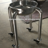 SS304 Sanitaire Triclamp 12 "X 6" Réducteur d'arc gainé avec quatre pattes et roulettes pour kits d'extracteurs de 5lb