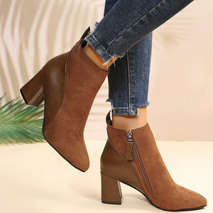 Neue Damenstiefel-Kollektion 2023 Hochwertige Chuck-Stiefel mit 6,5 cm Absatz für Übergrößen - Product Image 2