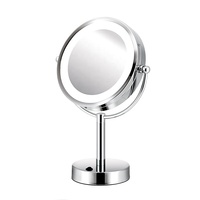 Miroir de maquillage sur pied en métal pour coiffeuse, miroir cosmétique pour salle de bain