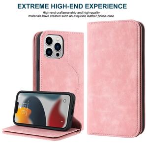 เคสโทรศัพท์มือถือแบบพับได้สำหรับ iPhone 15 ดีไซน์สปอร์ต ป้องกันแรงกระแทก ผลิตจากวัสดุ TPU+PU รองรับการชาร์จไร้สายแบบแม่เหล็กแรงสูง รองรับการใช้งานหลายบัตร - Product Image 2