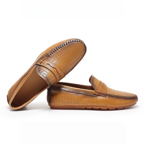 Chaussures habillées décontractées en cuir véritable, chaussures plates pour hommes, mocassins Oxford formels, respirantes, à boucle et à fermeture auto-agrippante, imperméables, légères, toutes occasions - Product Image 3