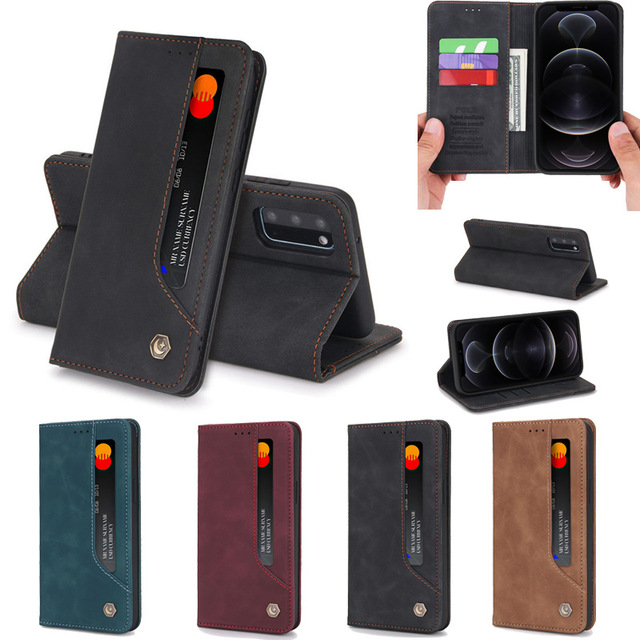 Luxury Card Slot Flip Wallet Phone Case Magnetic Leather Case Back Cover for Xiaomi MI13T 12T 11T POCO X3 Redmi Note13 12 11 10