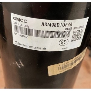 คอมเพรสเซอร์แอร์ Meizhi รุ่น ASN98D22UFZ ใช้สารทำความเย็น R410A แรงดันไฟฟ้า 170V ความถี่ 180Hz แบบปรับปริมาตรได้ชนิดปิดผนึก - Product Image 2