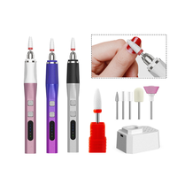 Machine à polir les ongles électrique ODM OEM, outils de manucure, mini stylo de gravure avec 5 têtes de ponçage et meuleuses