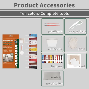 Комплект для ремонта кожи автомобиля, 10 цветов - Product Image 5