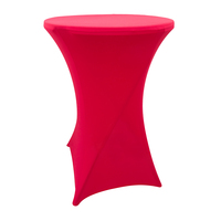 10pcs Couverture de table en polyester spandex carré teinté solide et moderne nappes en spandex ajustées extensibles pour cocktail, banquet, fête
