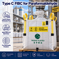 Sac FIBC conducteur de type C marqué ONU, 1000 kg, sac jumbo de stockage en vrac, connectable à la terre, UN2213, pour poudre de paraformaldéhyde, usage intensif