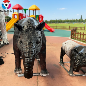 Modelli di Animali Animatronici Personalizzati a Grandezza Naturale per Parchi a Tema Tapir Malese Reale Cavalcabile in Vendita - Product Image 2