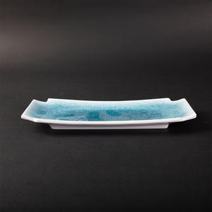 Blue <span class=keywords><strong>Diamond</strong></span> Series A5 Assiette à <span class=keywords><strong>sushi</strong></span> rectangulaire en mélamine Vaisselle en plastique jetable pour dessert occidental japonais créatif - Product Image 4