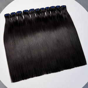 Bone Straight <b>Human</b> Hair Bundles Natural Black Double Weft Full Ends Silky Straight Hair For <b>Wig</b> Makers And Sellers - Product Image 5
