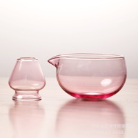 Bol à matcha en verre transparent avec bec verseur, tasse de mélange pour matcha, chawan cérémoniel transparent, mélangeur à thé matcha avec bec verseur