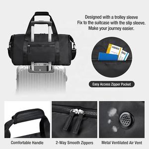 Bolsa de deporte al aire libre portátil con logotipo personalizado y bolsa de viaje con cierre de cremallera, bolsa de lona de viaje <span class=keywords><strong>para</strong></span> entrenamiento con compartimento <span class=keywords><strong>para</strong></span> zapatos - Product Image 5