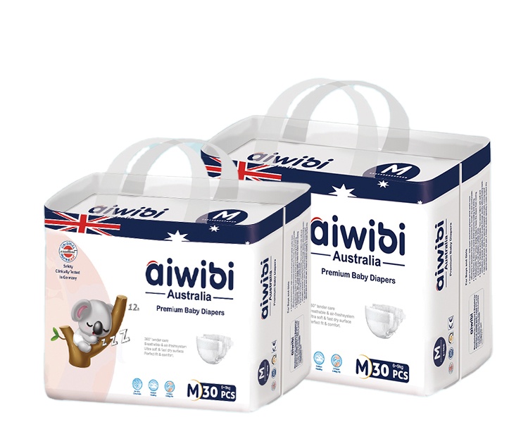 Детские одноразовые подгузники AIWIBI, дышащие тканевые подгузники с мультяшными персонажами, детские трусики, в наличии