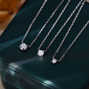 LT-PL281 Collier pendentif en argent sterling 925 avec zircon unique pour femme, Nouveauté 2026, Bestseller, Design de niche de luxe léger, Chaîne de clavicule - Product Image 3
