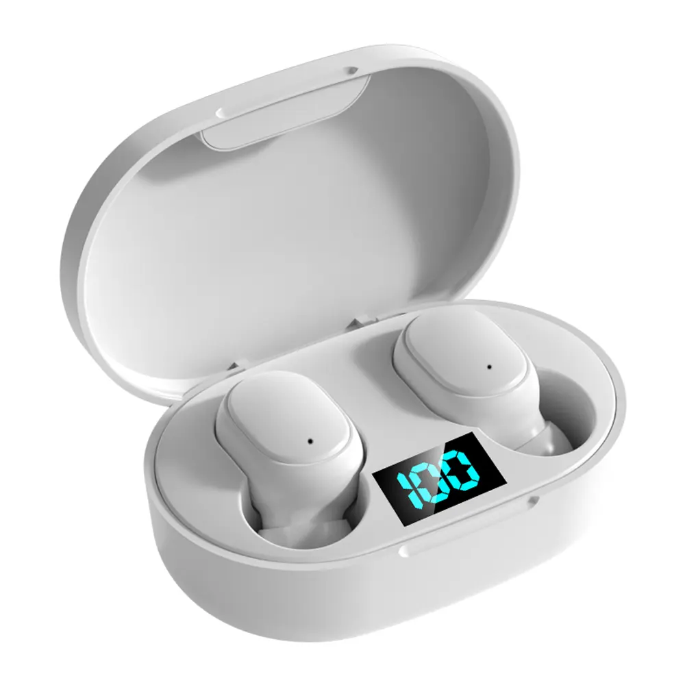 E6S TWS Bluetooths V5.3 Fone de ouvido Verdadeiro Fones De Ouvido Sem Fio LED Digital Display Headset Estéreo Fones De Ouvido ENC ANC