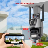 Cámaras de red de vídeo CCTV con clasificación IP66 de doble lente impermeables y duraderas para vigilancia al aire libre