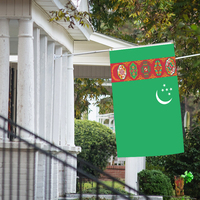 Drapeau turkmène en gros personnalisé tous les pays drapeau national 3x5 FT extérieur suspendu fibre de polyester livraison rapide personnalisé