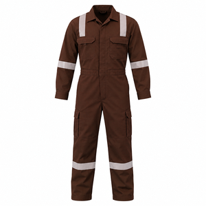 Combinaisons de travail personnalisées pour la construction, l'usine, le travail industriel, uniforme utilitaire en coton mélangé durable, fourniture OEM - Product Image 5