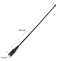 Antena de Comunicación de Radio de Doble Banda para Interiores BAOFENG NA-771 144/430MHz / Conectores M/BNC 1.5 VSWR 2.15/3.0dB Ganancia Vertical