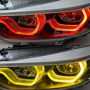 Lampu Depan SJC Auto Putih Kuning Amber Merah V2 Gaya IKON DRL untuk BMW Seri 4 F32 F33 F36 F80 F82 F8X M3 M4 dengan Emark - Product Image 2